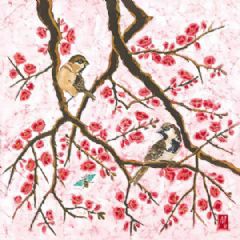 Image entitled Sparrows on Japonica