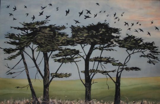 Image entitled Roosting Rooks