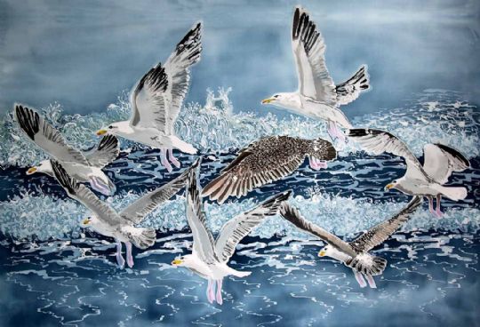 Image entitled Shell Island Seagulls