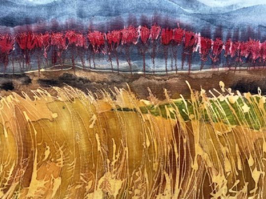 Image entitled Red Trees and River Reeds
