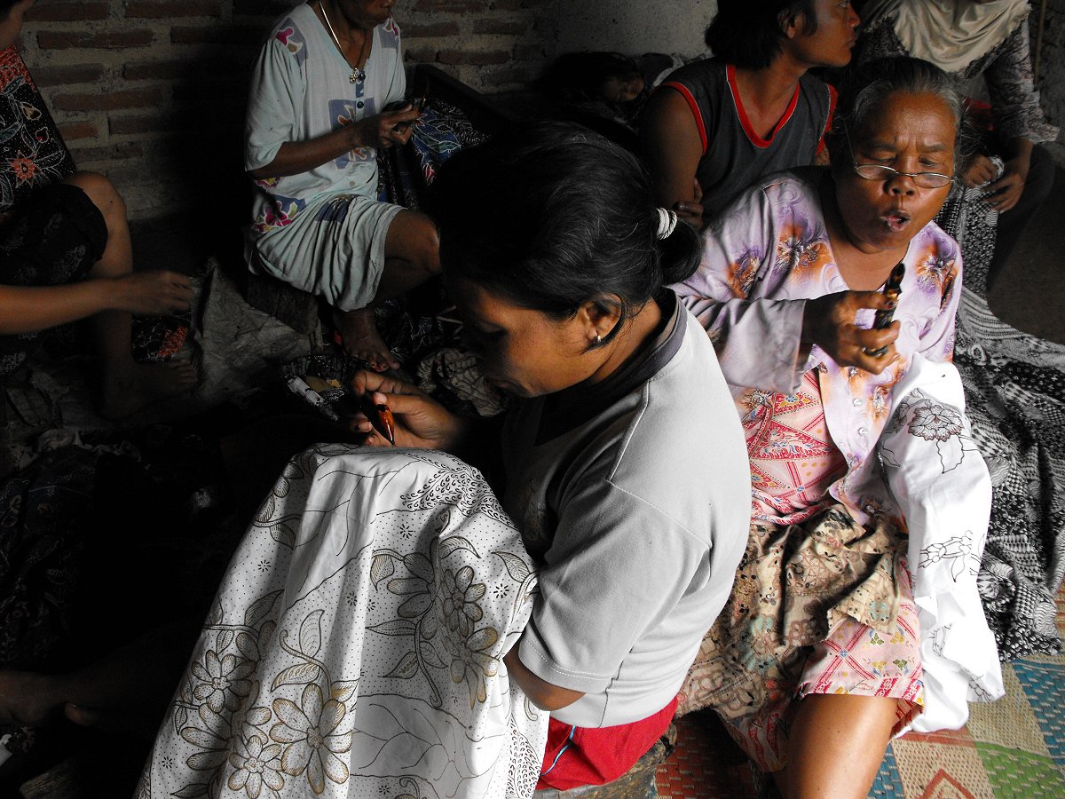 Hand drawn batik. Cirebon, North Java