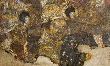 A mural from the Ajanta caves, India